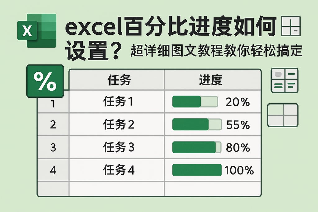 excel百分比进度如何设置？超详细图文教程教你轻松搞定
