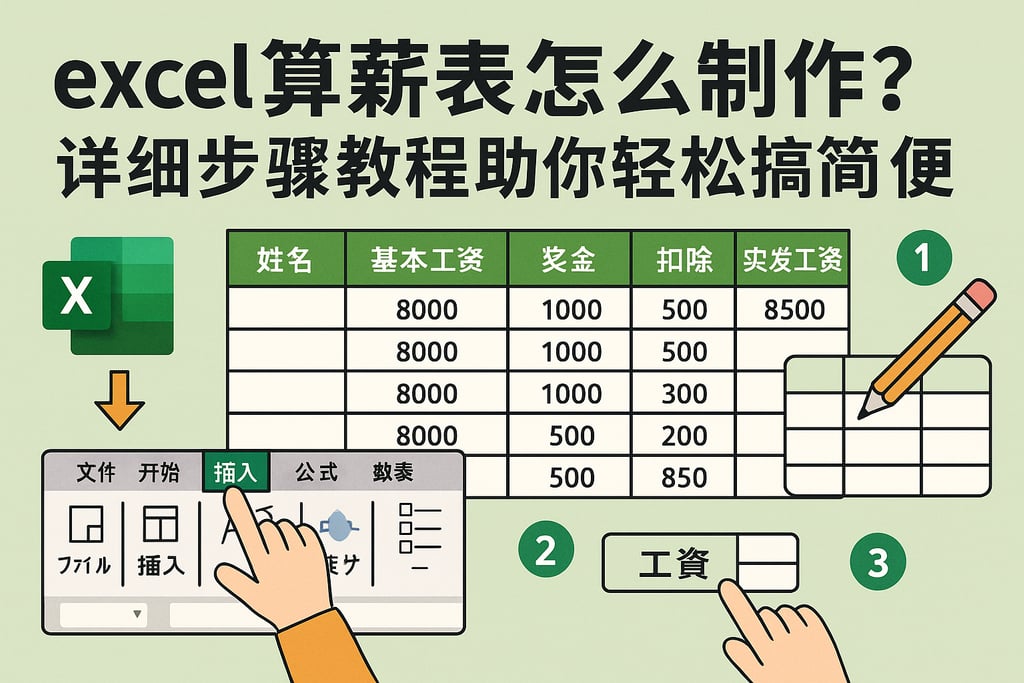excel算薪表怎么制作？详细步骤教程帮你轻松搞定薪资管理