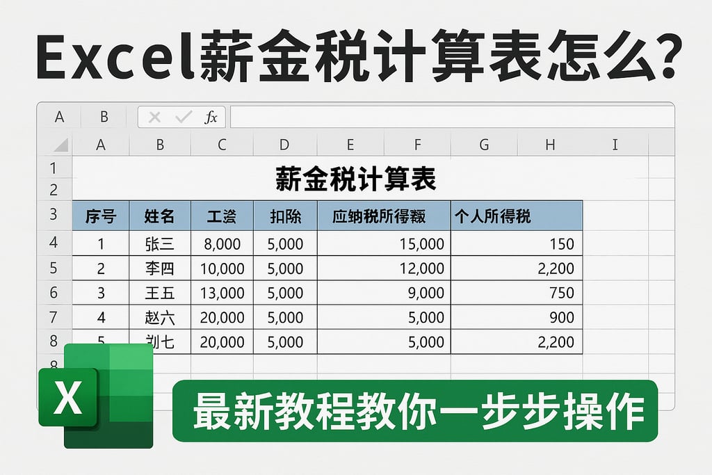 excel薪金税计算表怎么做？最新教程教你一步步操作