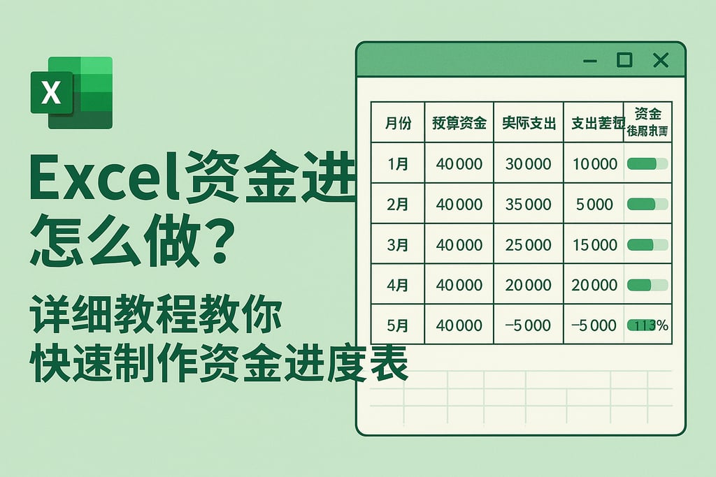 excel资金进度表怎么做？详细教程教你快速制作资金进度表