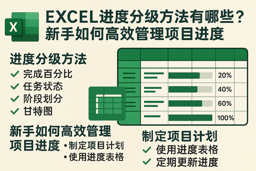 excel进度分级方法有哪些？新手如何高效管理项目进度