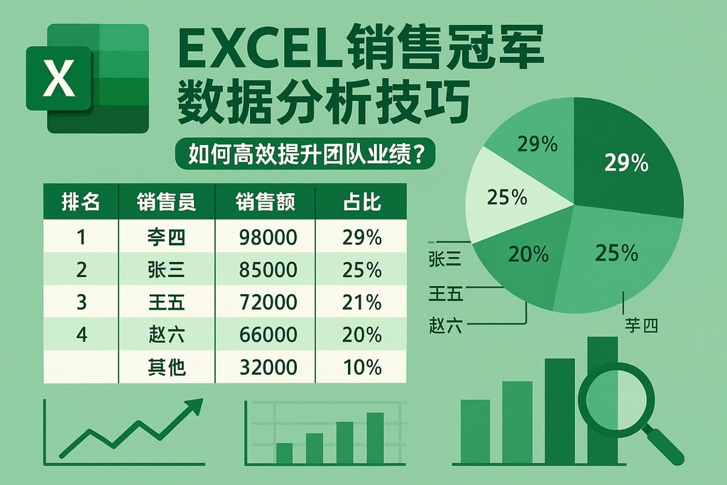 excel销售冠军数据分析技巧，如何高效提升团队业绩？