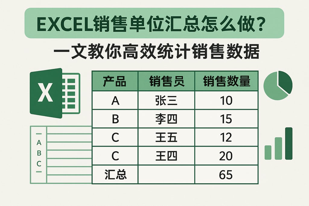 excel销售单位汇总怎么做？一文教你高效统计销售数据