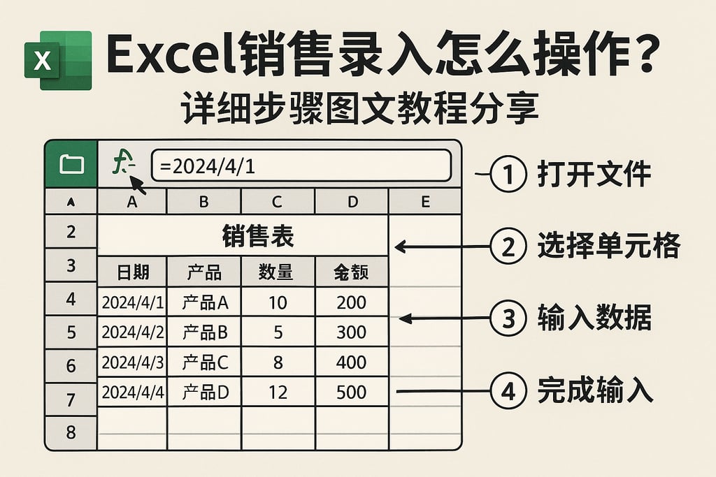 excel销售录入怎么操作？详细步骤图文教程分享