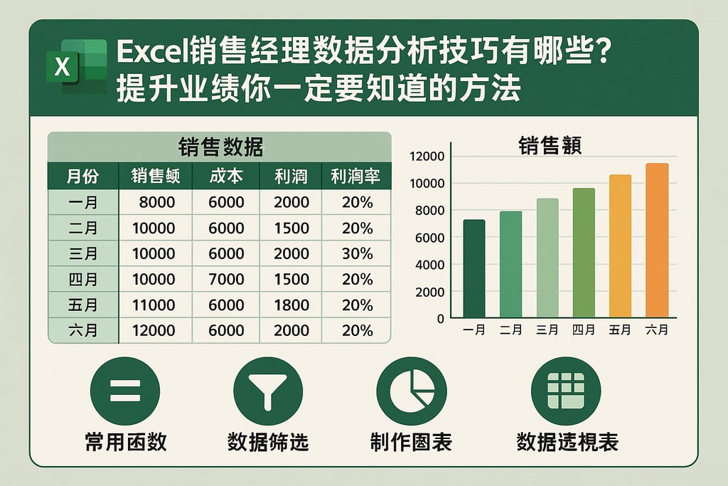 excel销售经理数据分析技巧有哪些？提升业绩你一定要知道的方法