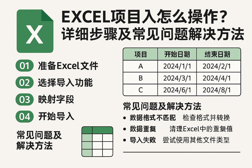 excel项目导入怎么操作？详细步骤及常见问题解决方法