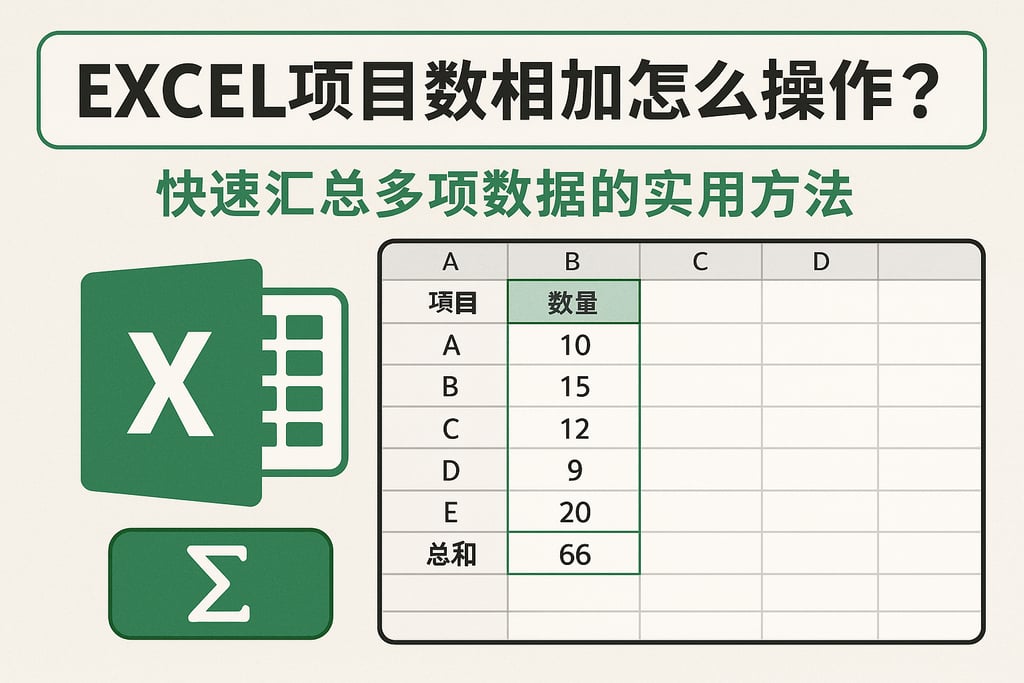 excel项目数相加怎么操作？快速汇总多项数据的实用方法