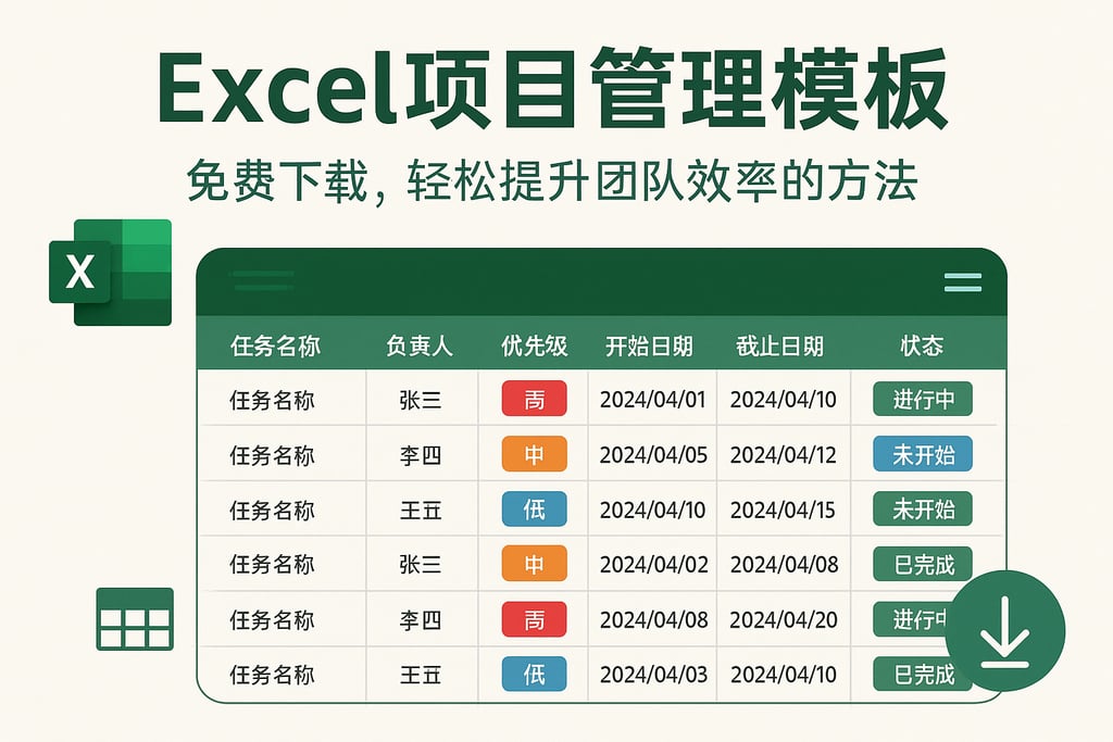 excel项目管理模板免费下载，轻松提升团队效率的方法