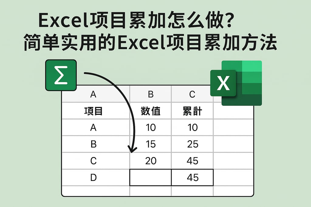 excel项目累加怎么做？简单实用的excel项目累加方法教程