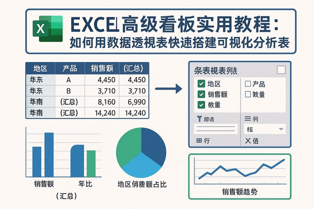 excel高级看板实用教程：如何用数据透视表快速搭建可视化分析报表