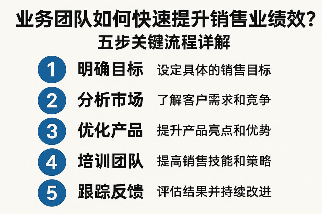 业务团队如何快速提升销售业绩绩效？五步关键流程详解