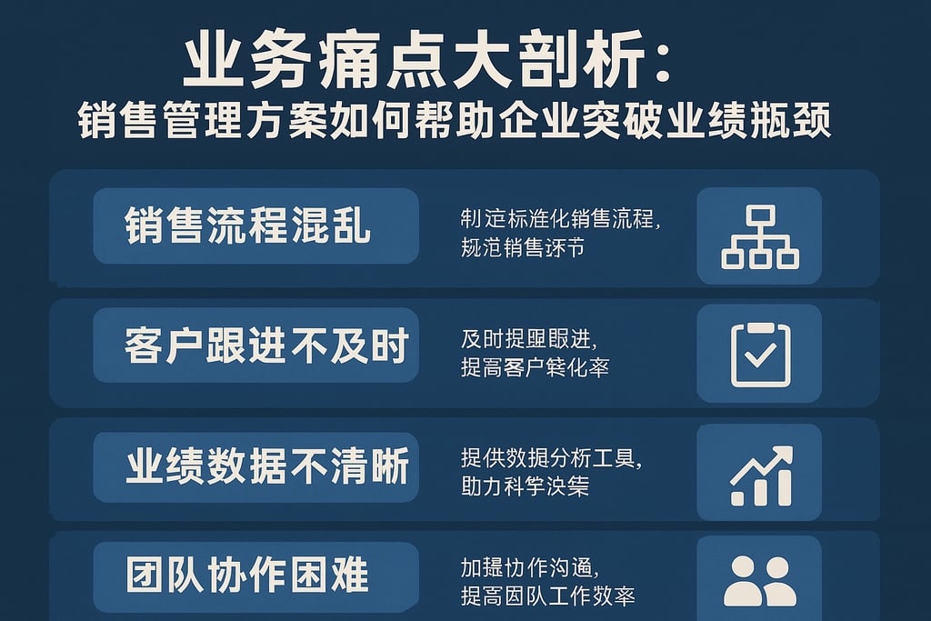 业务痛点大剖析：销售管理方案如何帮助企业突破业绩瓶颈