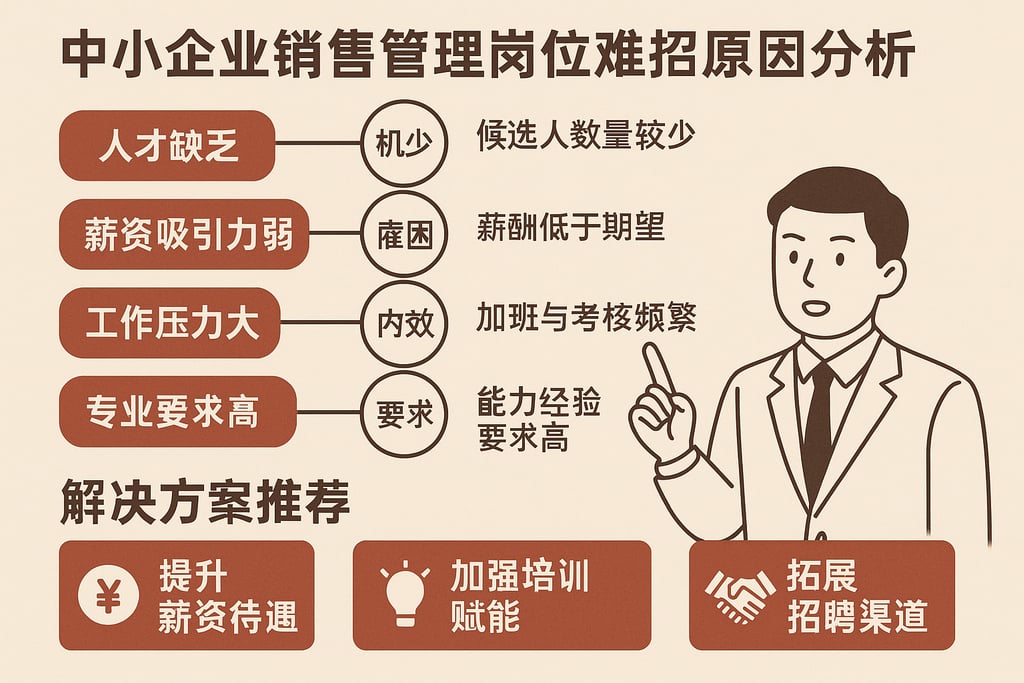 中小企业销售管理岗位难招原因分析及解决方案推荐