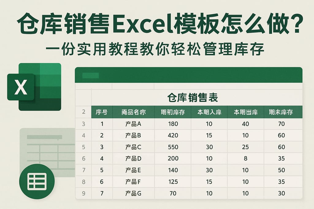 仓库销售excel模板怎么做？一份实用教程教你轻松管理库存