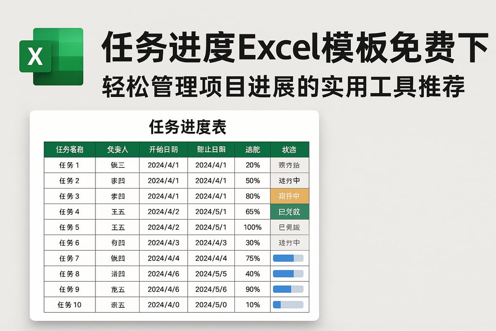 任务进度excel模板免费下载，轻松管理项目进展的实用工具推荐