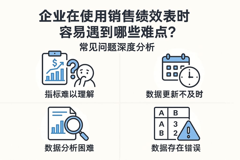 企业在使用销售绩效表时容易遇到哪些难点？常见问题深度分析