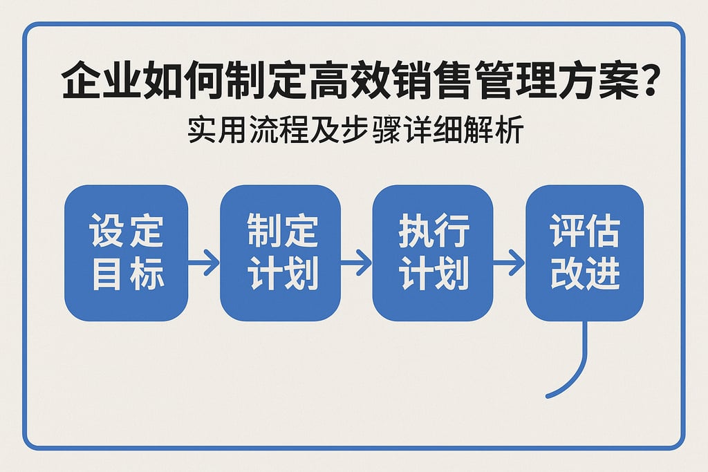 企业如何制定高效销售管理方案？实用流程及步骤详细解析