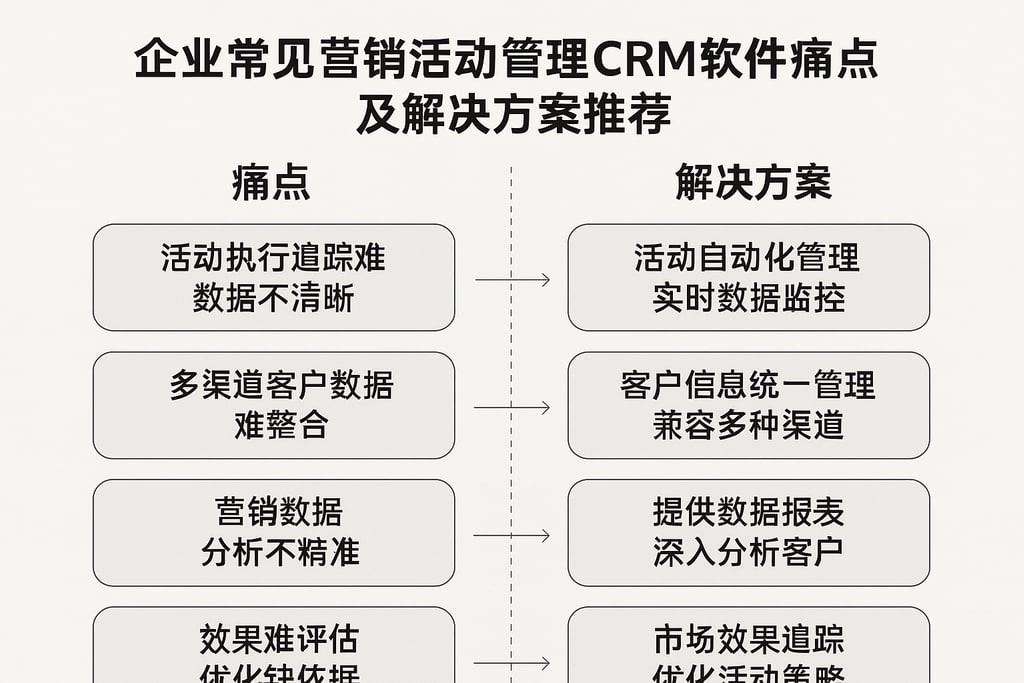 企业常见营销活动管理CRM软件痛点及解决方案推荐
