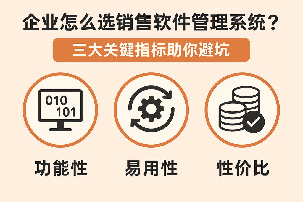 企业怎么选销售软件管理系统？三大关键指标助你避坑