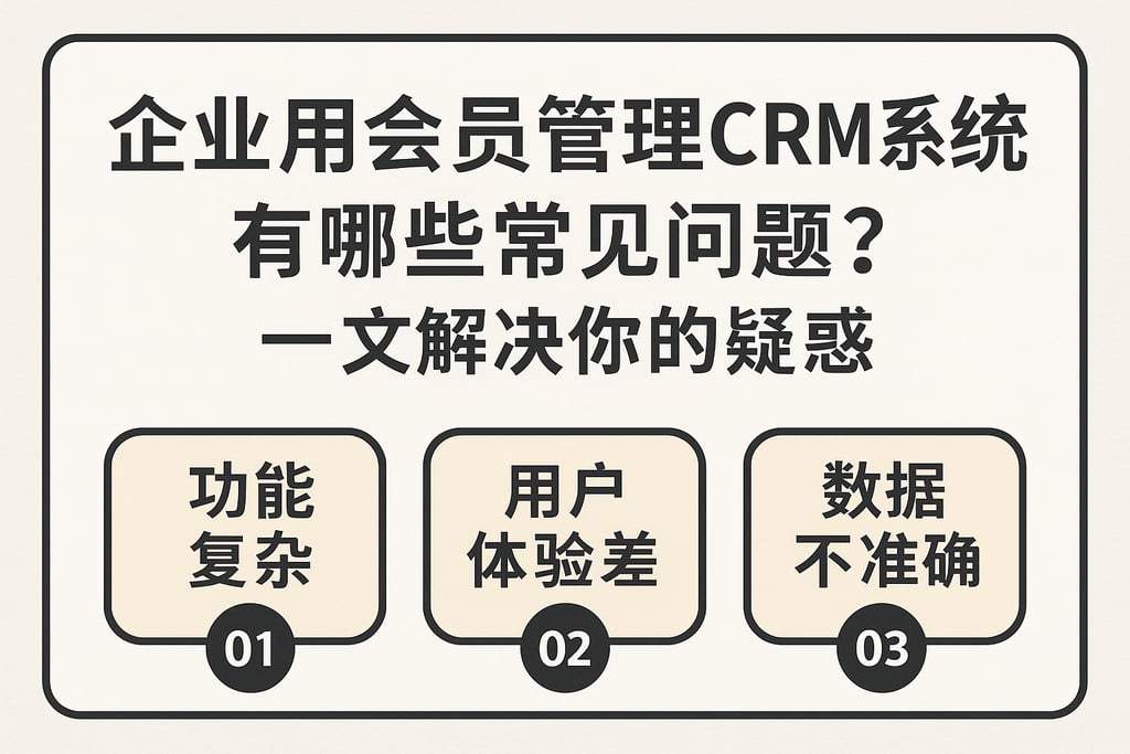 企业用会员管理CRM系统有哪些常见问题？一文解决你的疑惑