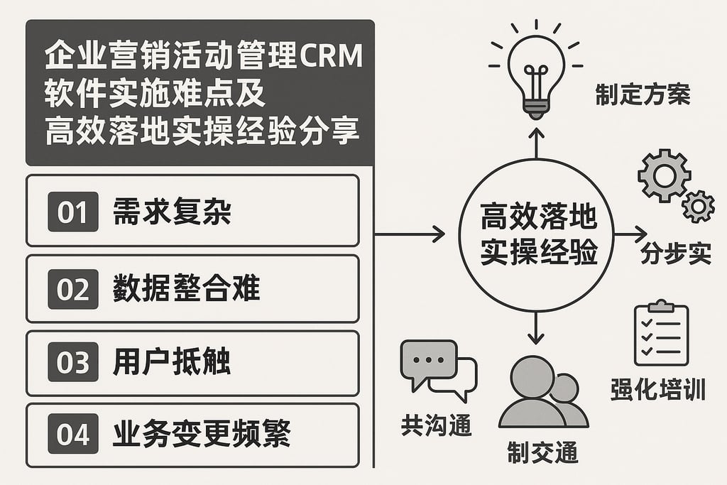 企业营销活动管理CRM软件实施难点及高效落地实操经验分享