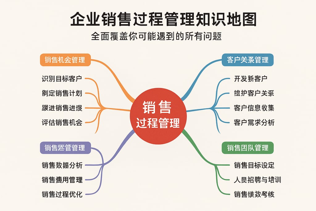 企业销售过程管理知识地图，全面覆盖你可能遇到的所有问题
