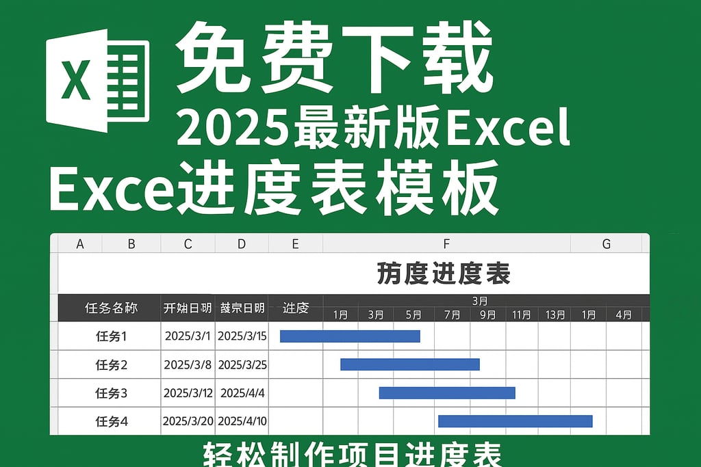 免费下载2025最新版excel进度表模板，轻松制作项目进度表