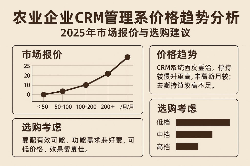 农业企业CRM管理系统价格趋势分析：2025年市场报价与选购建议