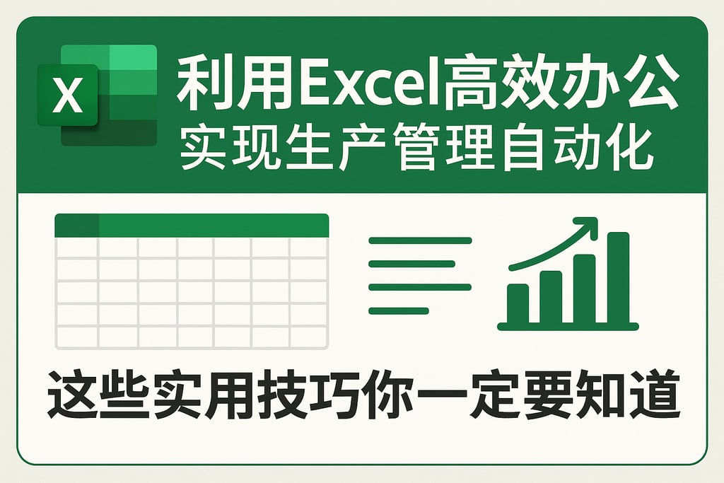 利用Excel高效办公实现生产管理自动化，这些实用技巧你一定要知道