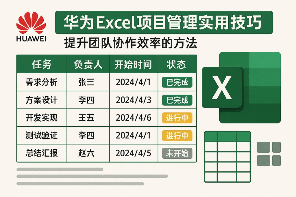 华为excel项目管理实用技巧，提升团队协作效率的方法