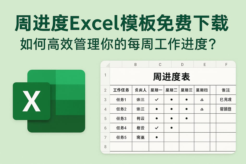 周进度excel模板免费下载，如何高效管理你的每周工作进度？