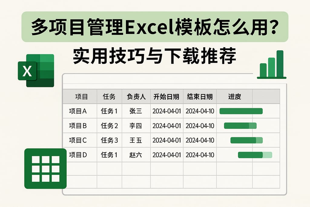 多项目管理Excel模板怎么用？实用技巧与下载推荐