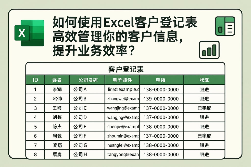 如何使用Excel客户登记表高效管理你的客户信息，提升业务效率？