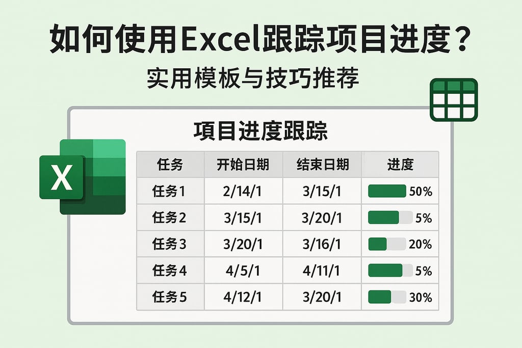 如何使用Excel跟踪项目进度？实用模板与技巧推荐