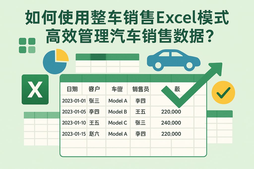 如何使用整车销售excel模板高效管理汽车销售数据？