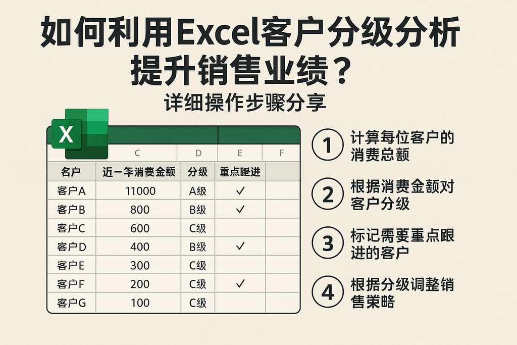 如何利用Excel客户分级分析提升销售业绩？详细操作步骤分享
