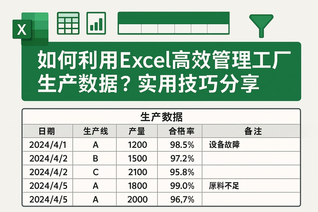 如何利用Excel高效管理工厂生产数据？实用技巧分享