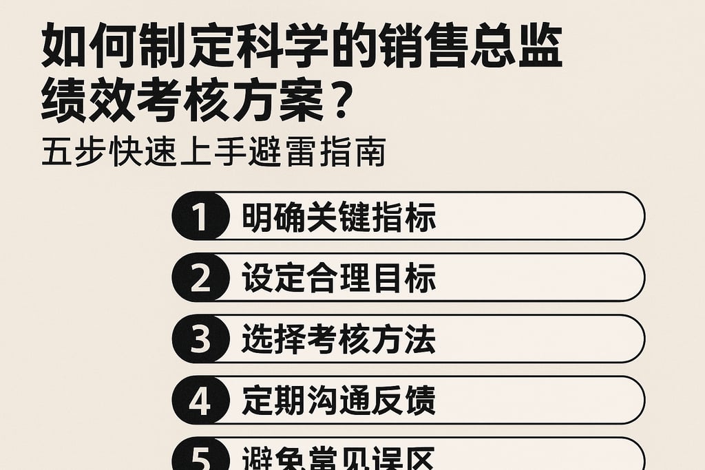 如何制定科学的销售总监绩效考核方案？五步快速上手避雷指南