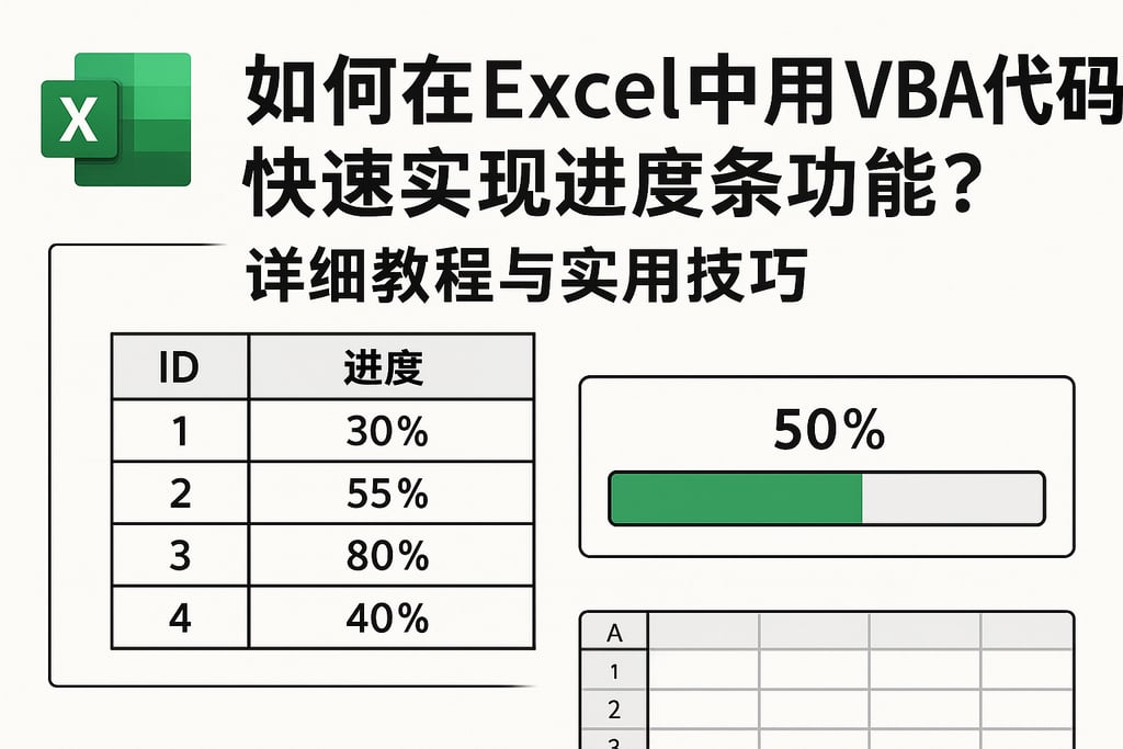 如何在Excel中用VBA代码快速实现进度条功能？详细教程与实用技巧