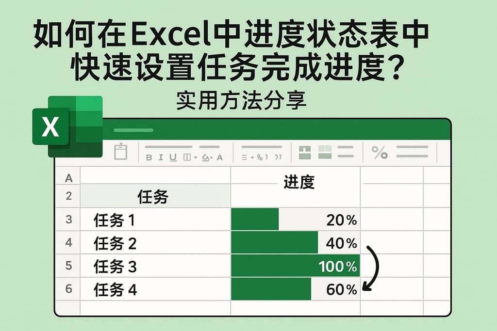 如何在Excel中进度状态表中快速设置任务完成进度？实用方法分享