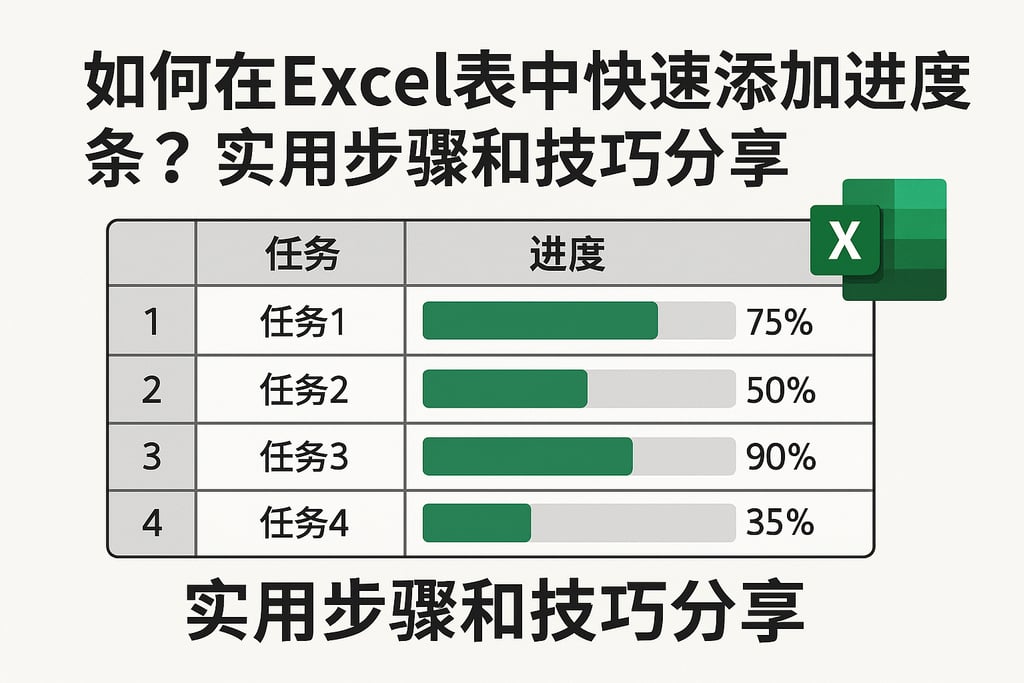 如何在Excel表中快速添加进度条？实用步骤和技巧分享