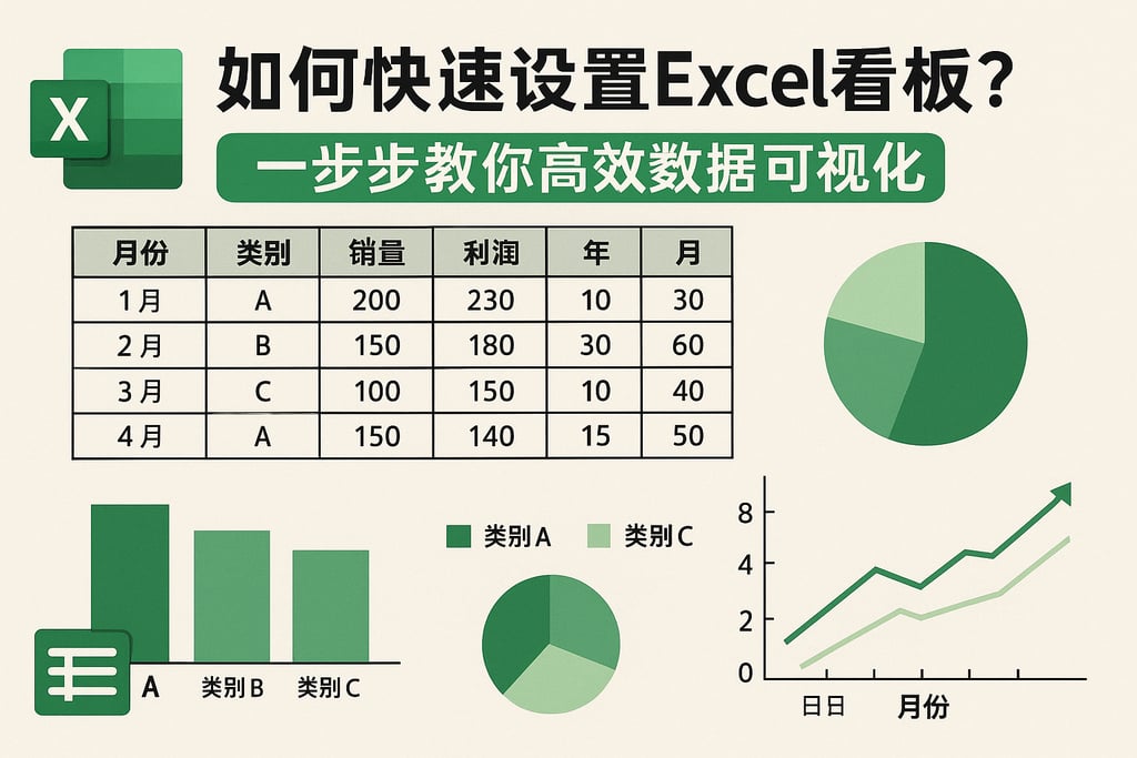 如何快速设置Excel看板？一步步教你高效数据可视化