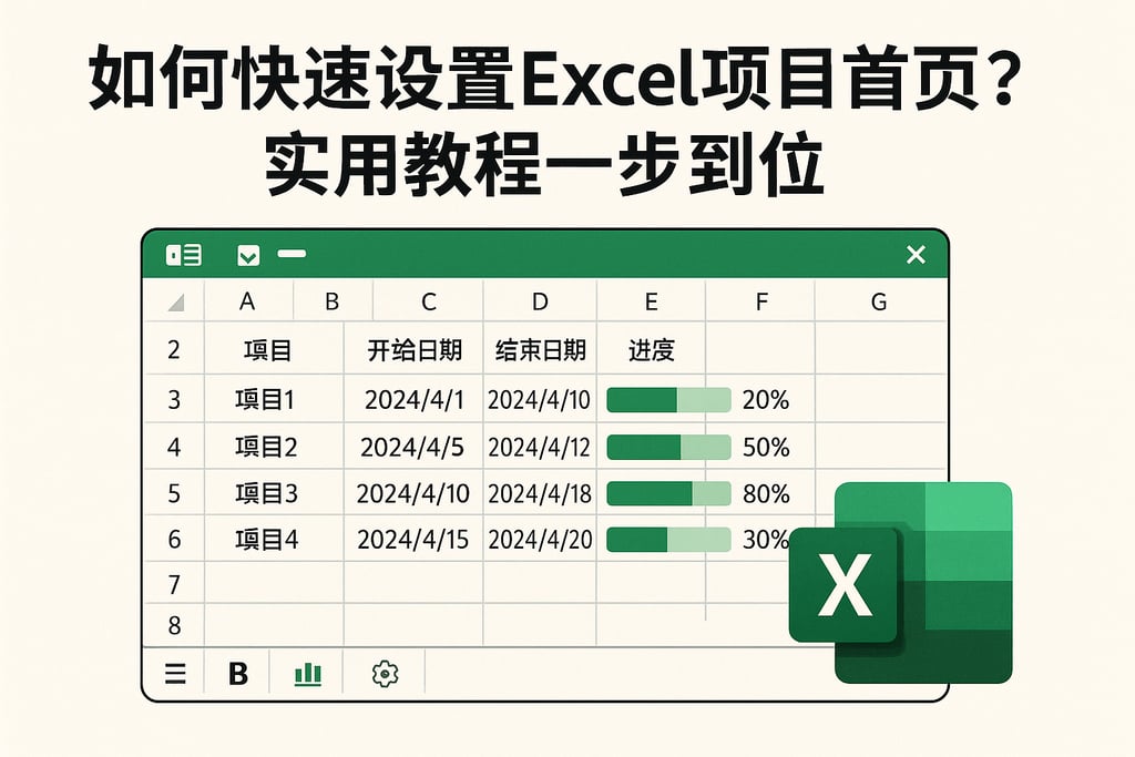 如何快速设置excel项目首页？实用教程一步到位