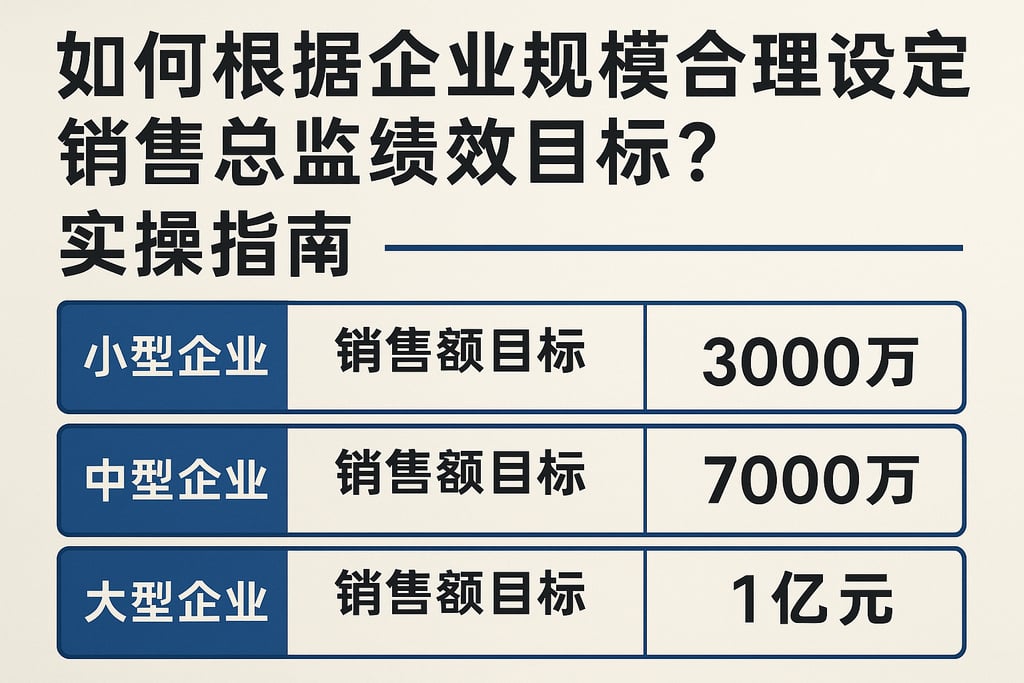 如何根据企业规模合理设定销售总监绩效目标？实操指南
