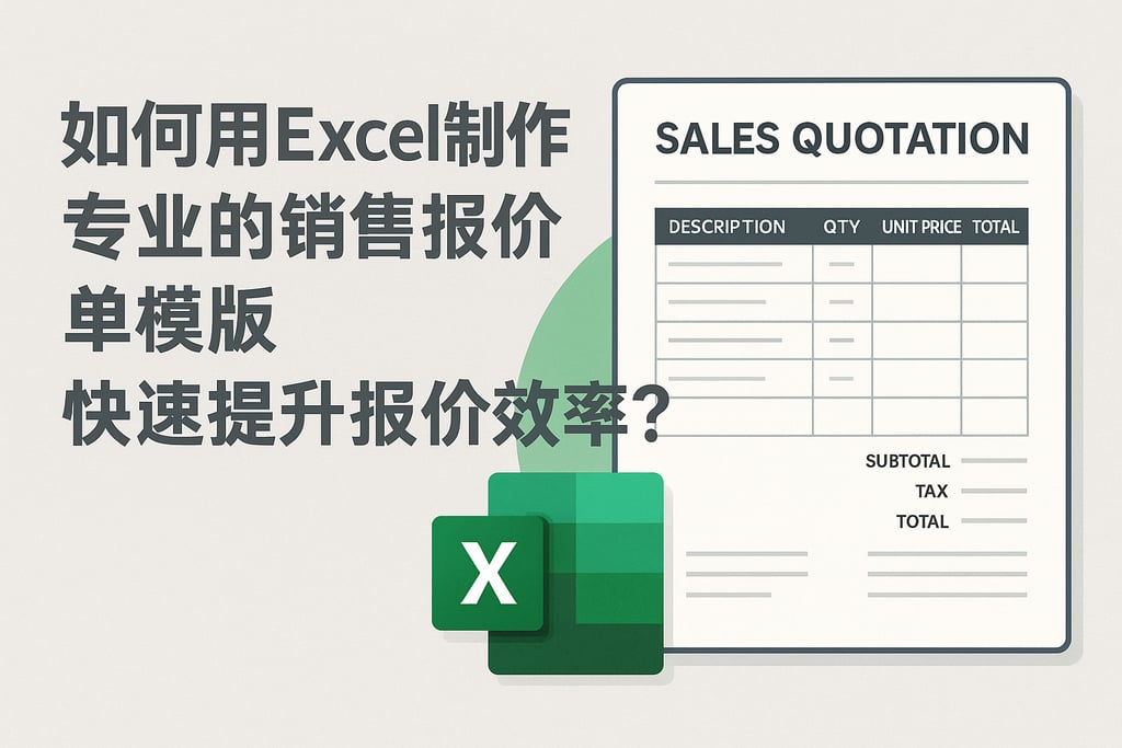 如何用Excel制作专业的销售报价单模板，快速提升报价效率？