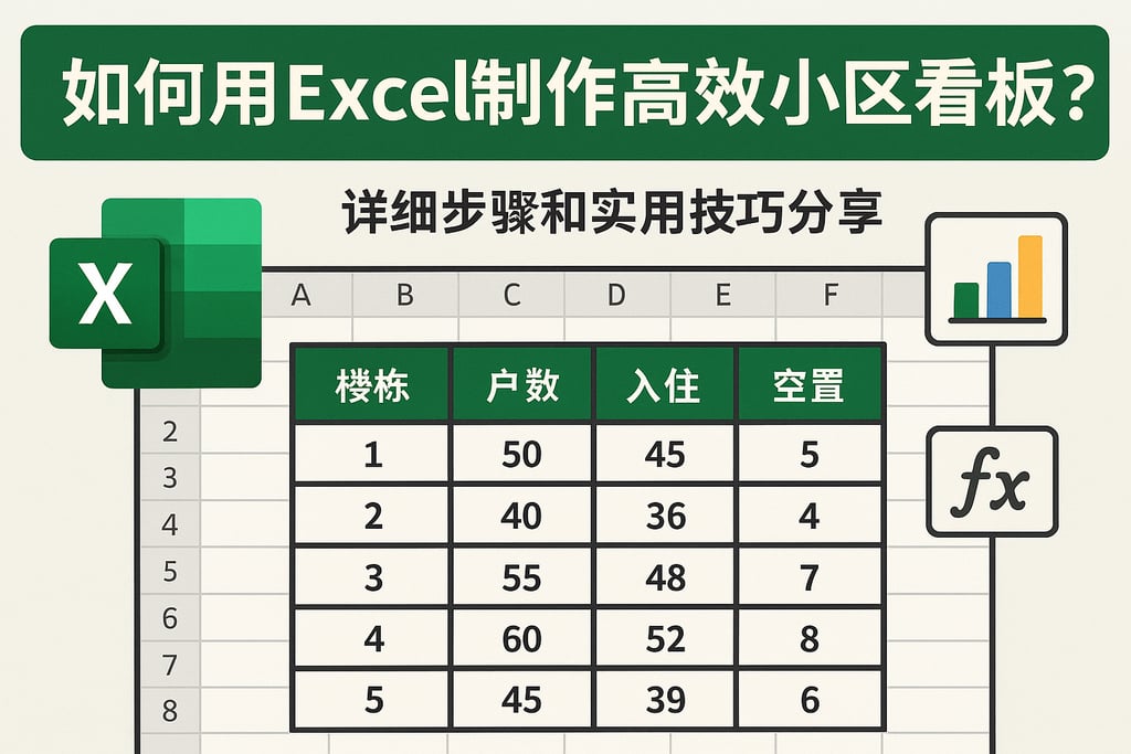 如何用Excel制作高效小区看板？详细步骤和实用技巧分享