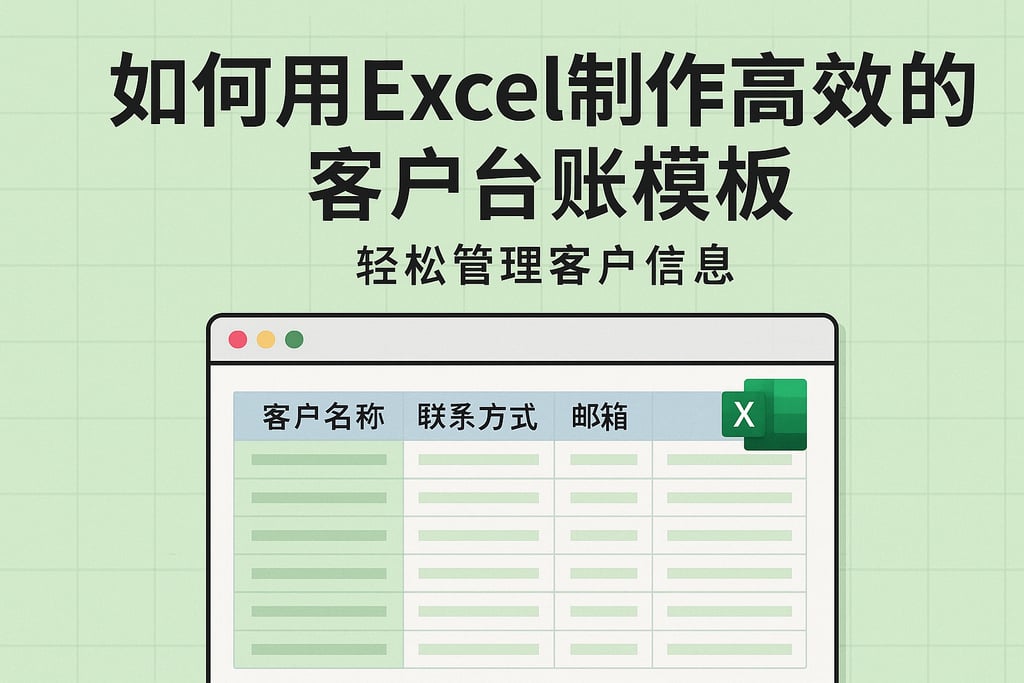 如何用Excel制作高效的客户台账模板，轻松管理客户信息