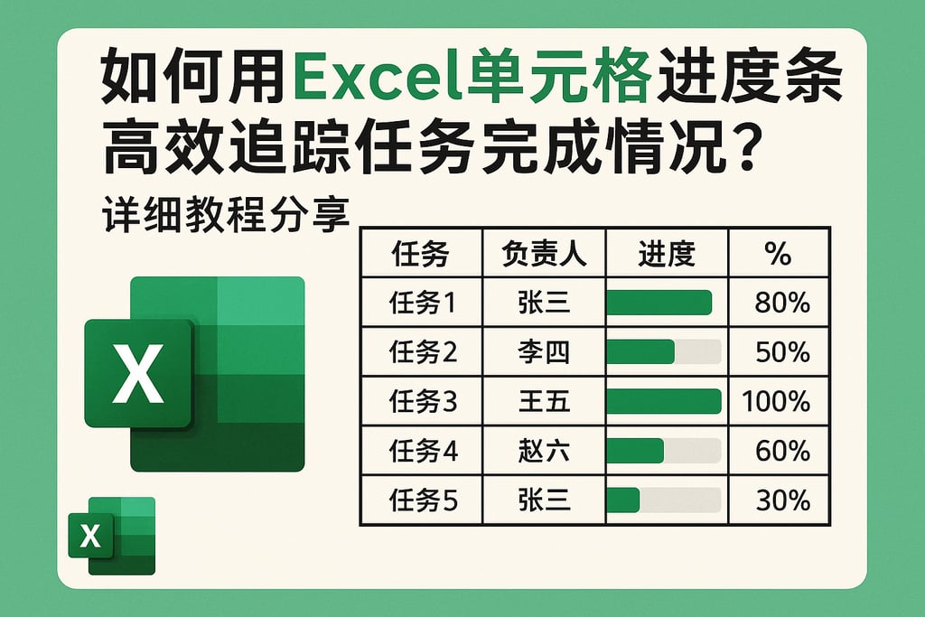 如何用Excel单元格进度条高效追踪任务完成情况？详细教程分享