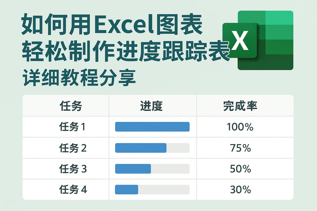 如何用Excel图表轻松制作进度跟踪表？详细教程分享