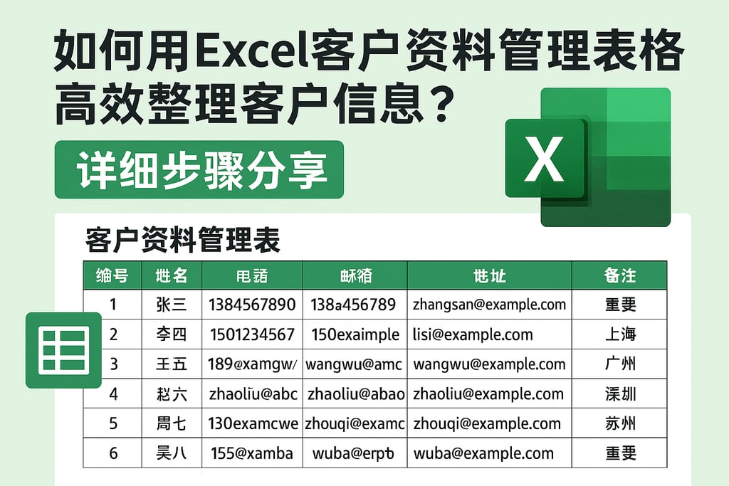 如何用Excel客户资料管理表格高效整理客户信息？详细步骤分享